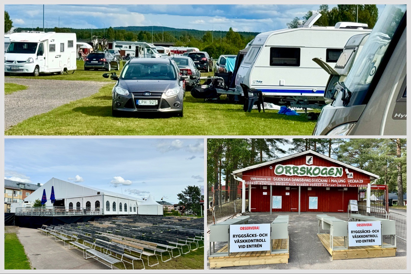 Dansbandsveckan dan före dan – feststämning på gång men oro över ösregn på söndagen